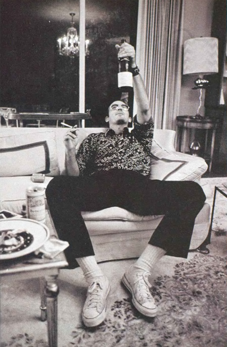 One of great heroes- Hunter S Thompson, fond of a drink, wonder what he'd think of the straight edge stuff.
